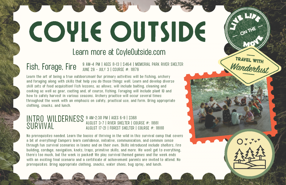 Coyle Camp-Intro to Wilderness Survival-Session I (6-9yrs)