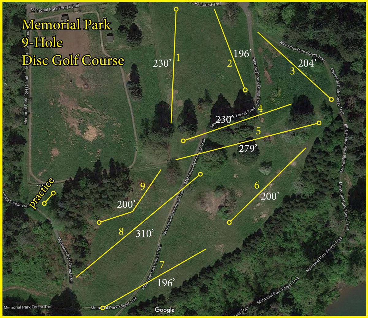 disc golf layout