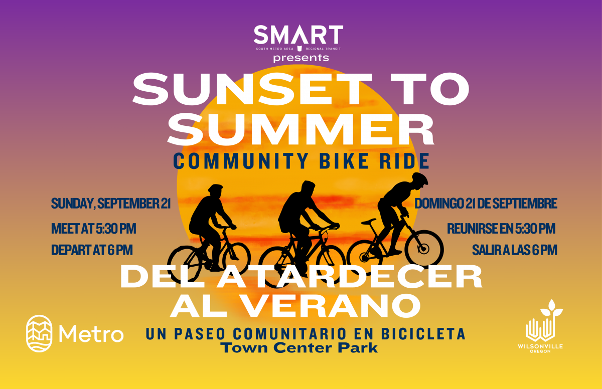 Sunset to Summer bike ride image with date and location Sunset to Summer bike ride image with date and location