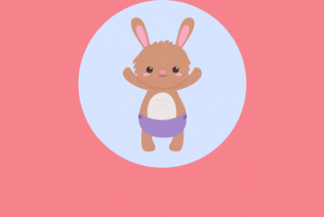 cartoon rabbit wearing a diaper