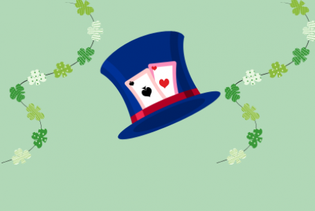 mad hatter hat with green shamrocks