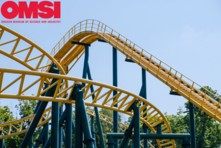 roller coaster with OMSI text