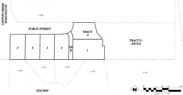 Canyon Creek 5-Lot Subdivision Site Plan