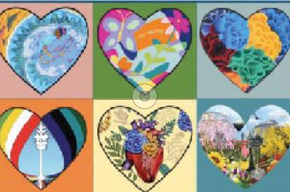 Image of heART scultures seen around Wilsonville