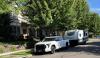 RV parked in residential neighborhood